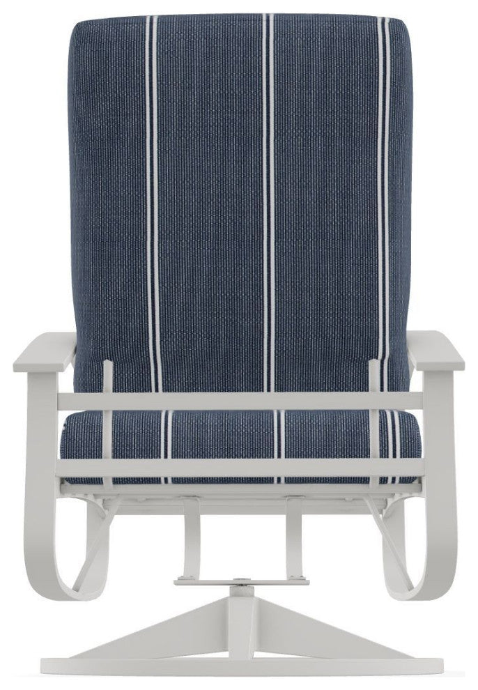 Belle Isle Cushion Outdoor Swivel Rocker, Equal Ink/Snow