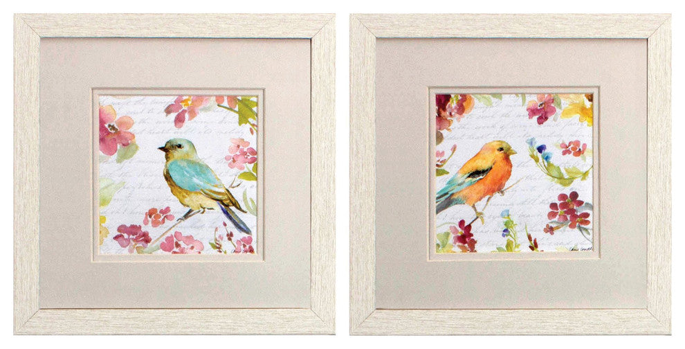 Bird Framed Art, 2-Piece Set