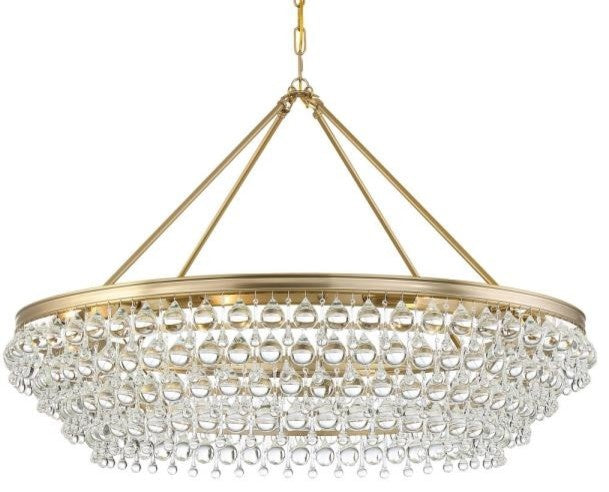 Crystorama 278-VG, 8-Light Chandelier, Vibrant Gold