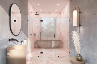 78"x73" Frameless 3 Panel Inline Shower Door, Oil Rubbed Bronze