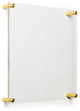 23"x 23" Double Panel Acrylic Wall Frame For 20"x20" Art, Gold Hardware