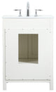 Isabel Single Bathroom Vanity, White, 24", Without Backsplash