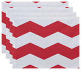 Geometric Decorative Placement, Coral, Set of 4