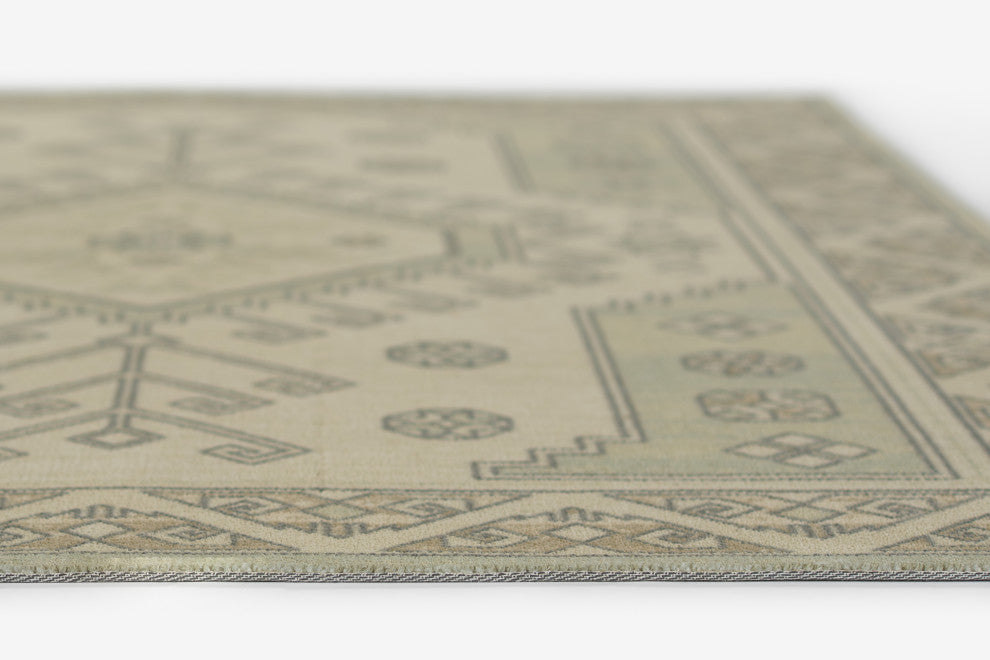 Momeni Anatolia Wool and Nylon Sage Area Rug 5'3" X 7'6"