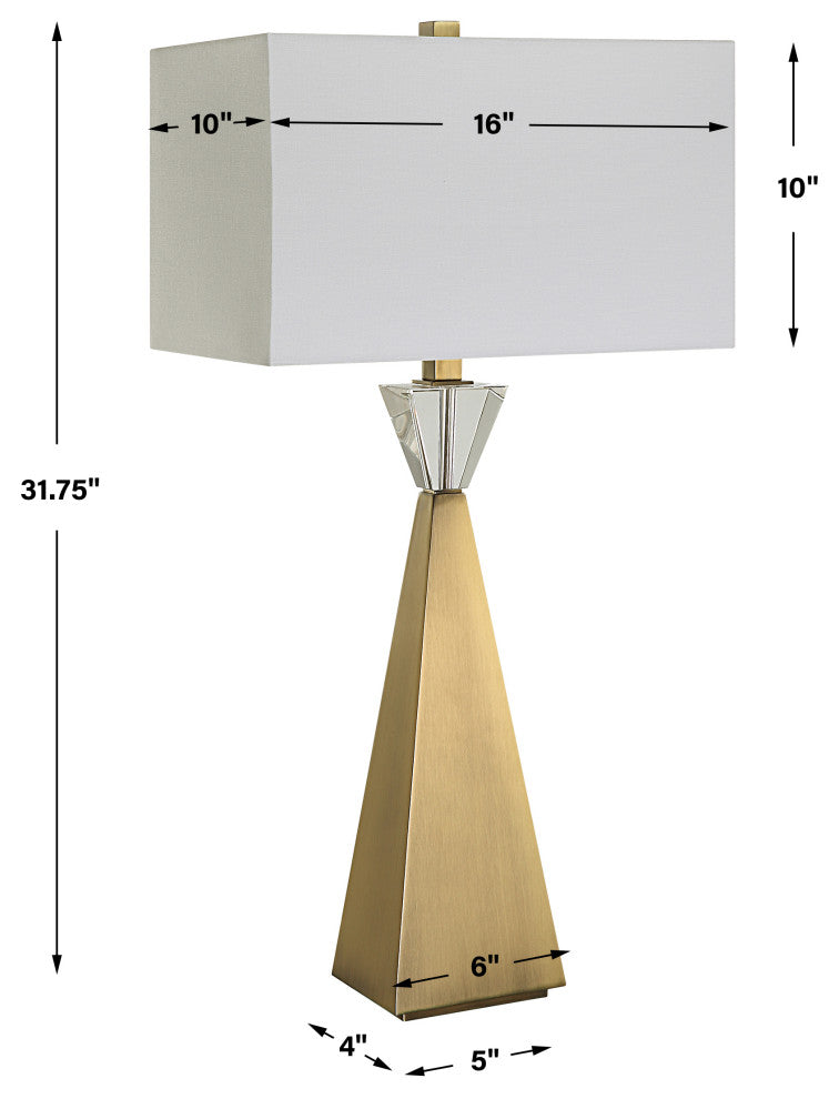 Uttermost Arete Modern Brass Table Lamp