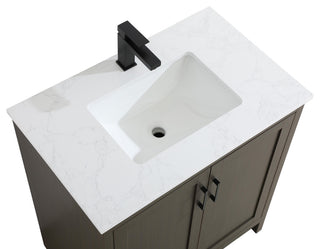 Home Living 30" Single Bathroom Vanity, Mocha Brown