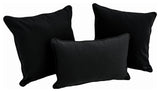 Solid Twill Throw Pillows With Inserts, 3-Piece Set, Mojito Lime