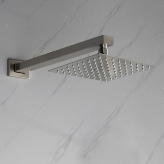 Cero Set 8" Brushed Nickel Square Rain Shower and Handheld