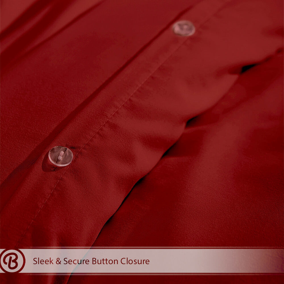 Bare Home Microfiber Duvet Insert & Duvet Cover Set, Red, Twin/Twin Xl