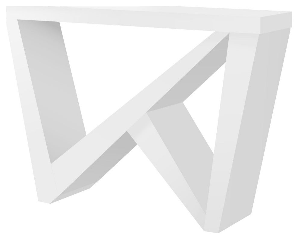 Accent Table, Console, Entryway, Narrow, Sofa, Laminate, White