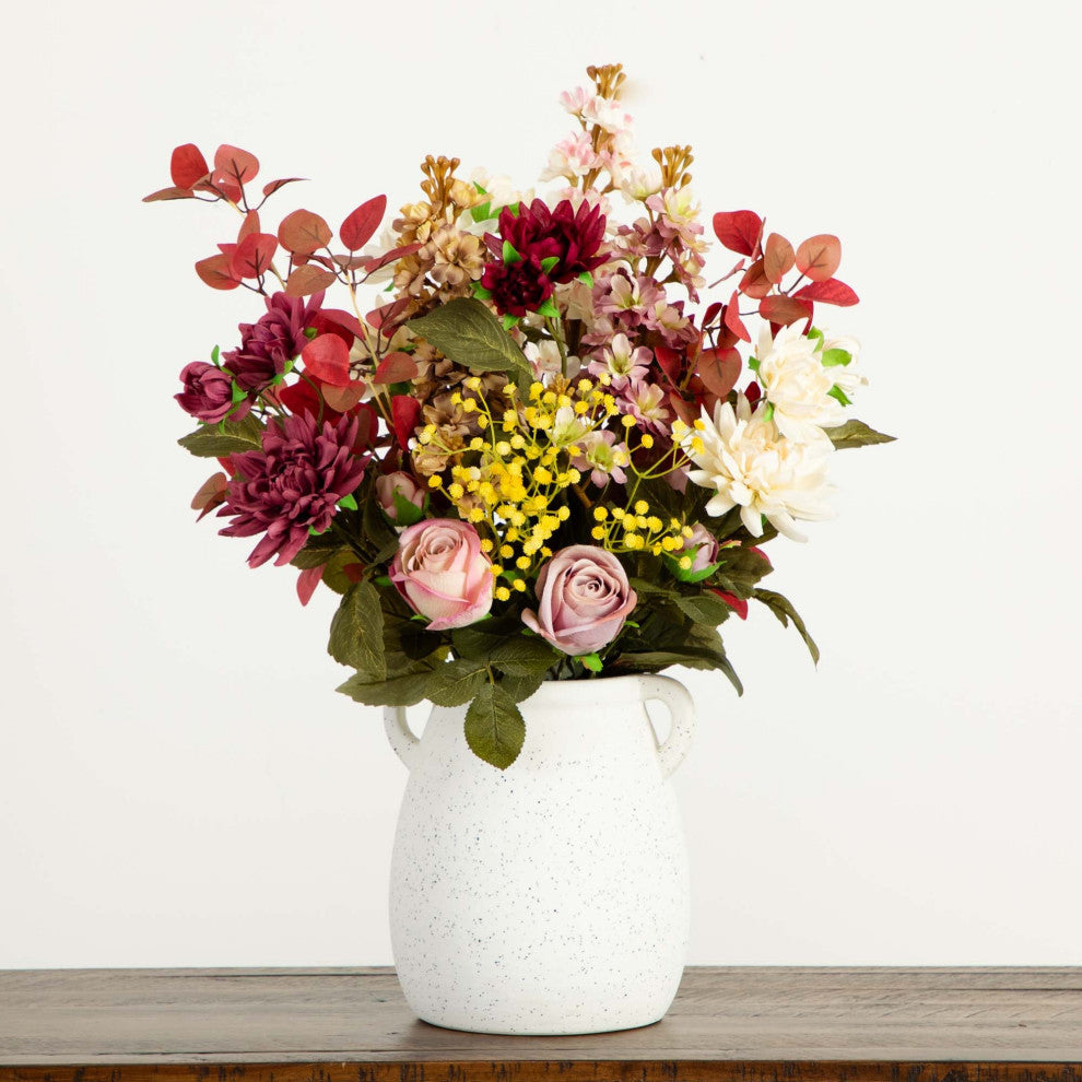 25in. Mixed Flower Arrangement, Ceramic Vase