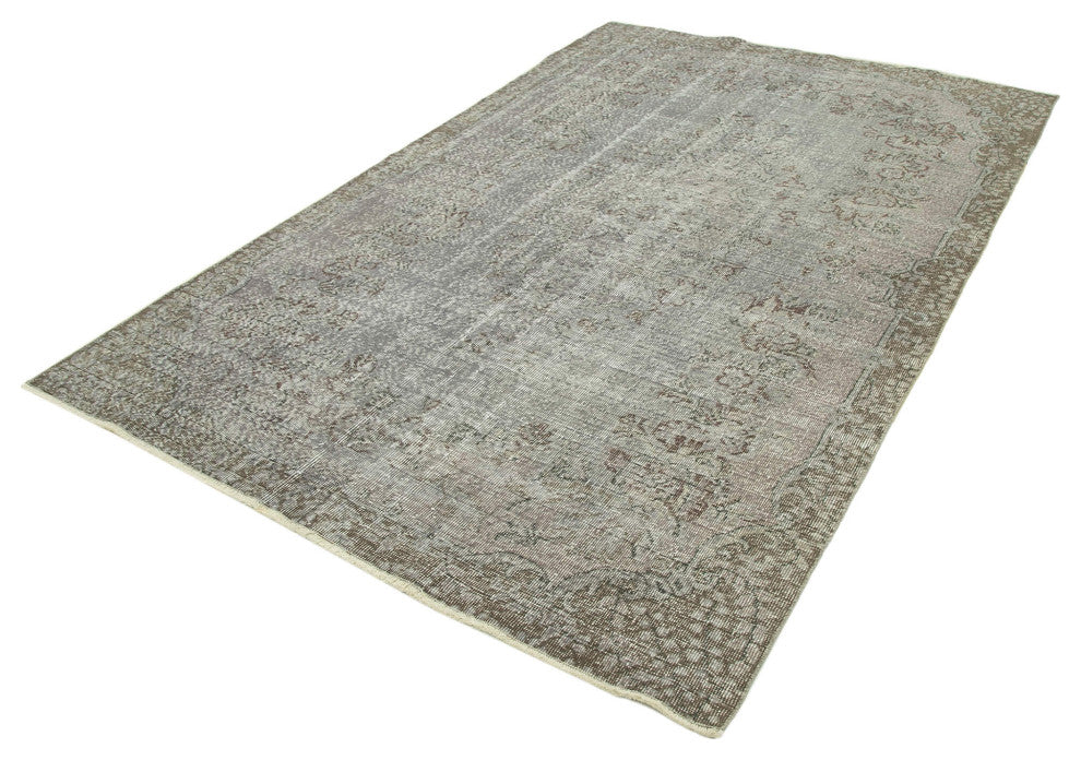 Rug N Carpet - Hand-knotted Turkish 5' 10" x 9' 2" Vintage Overdyed Area Rug
