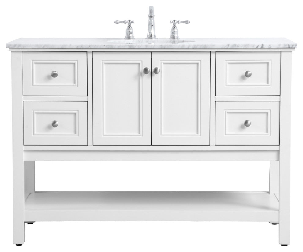 Matilda 48" Single Bathroom Vanity Set, White