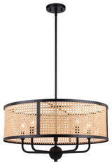 Berens 24" 5 Light Pendant Matte Black