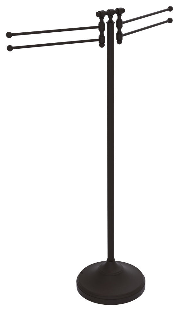 Towel Stand with 4 Pivoting Swing Arms, Oil Rubbed Bronze