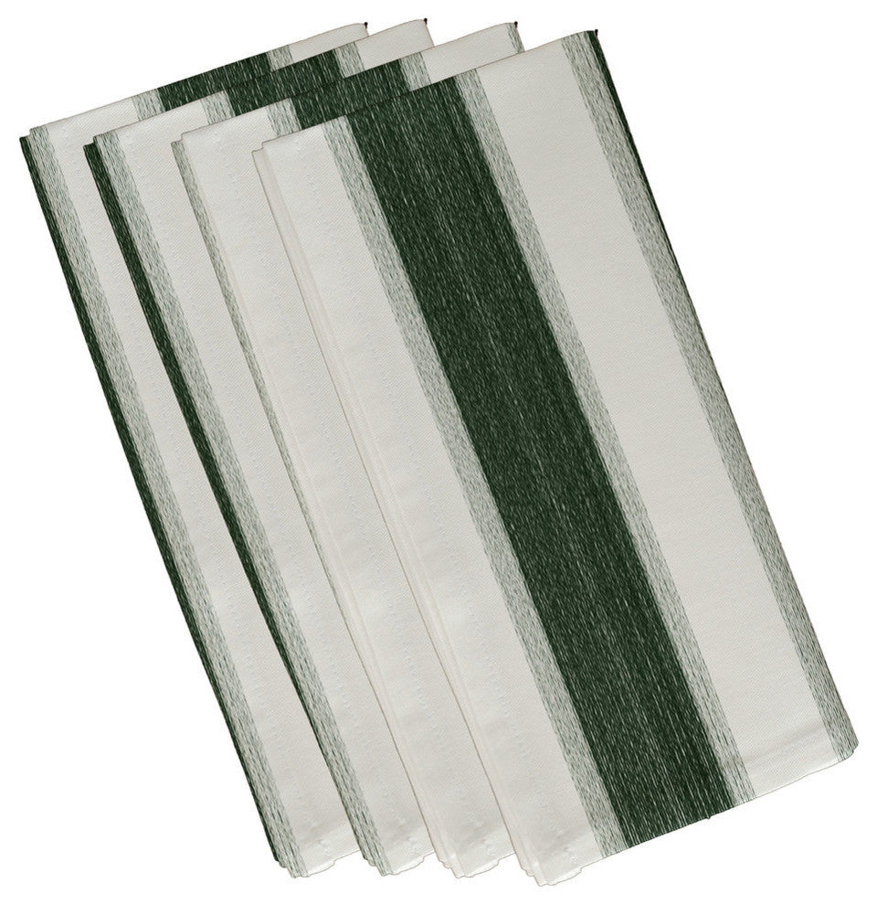 Striate Stripe Stripe Print Napkin, Green, Set of 4