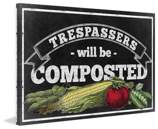 "Veggies Chalk" Painting Print on Canvas