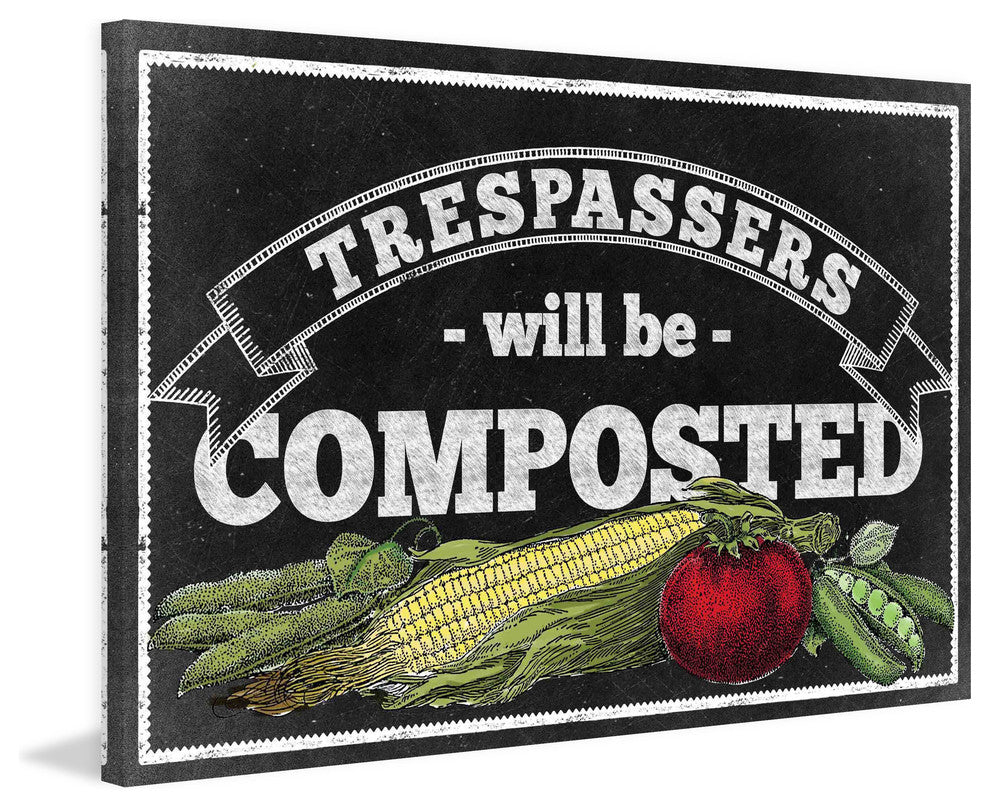 "Veggies Chalk" Painting Print on Canvas