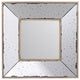 Gewnee Distressed Silver Square Accent Mirror