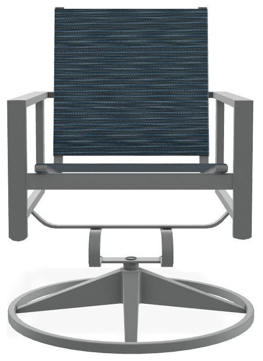 Tribeca Sling Outdoor Swivel Rocker, Nimbus Ocean/Graphite