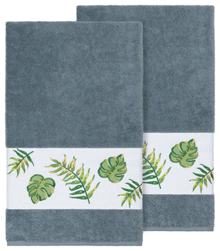 Zoe 2 Piece Embellished Bath Towel Set