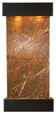 Cascade Springs Water Fountain, Brown Marble, Blackened Copper, Square