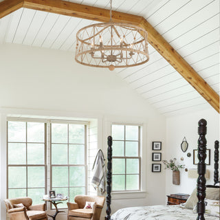 Brixton 6 Light Burnished Silver Chandelier