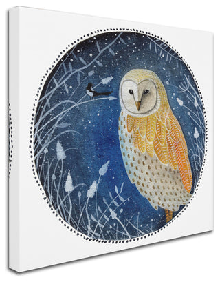 Michelle Campbell 'The Owl & The Magpie' Canvas Art, 18" x 18"