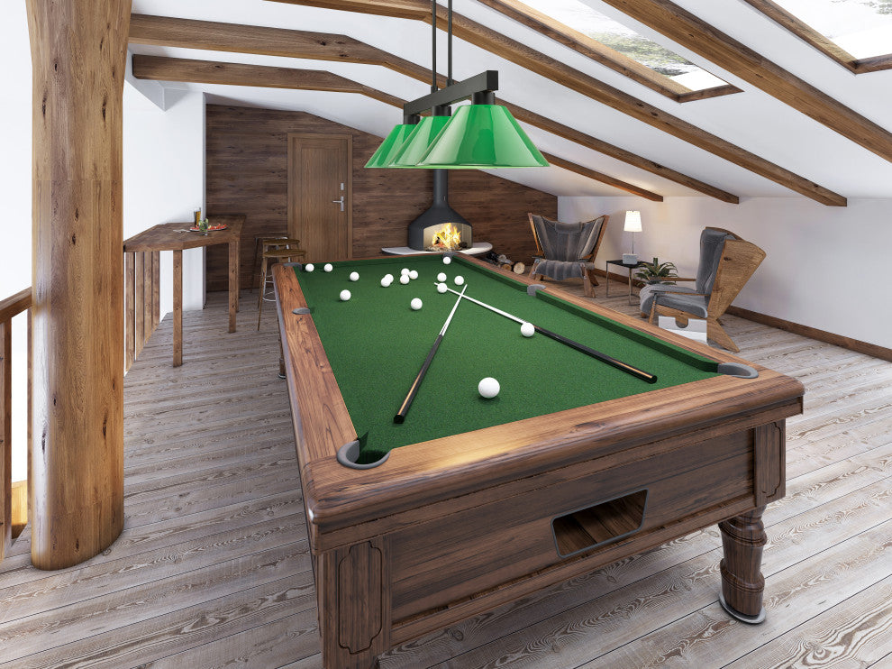 Zlite 152MB-PGR 3-Light Billiard Light, Green