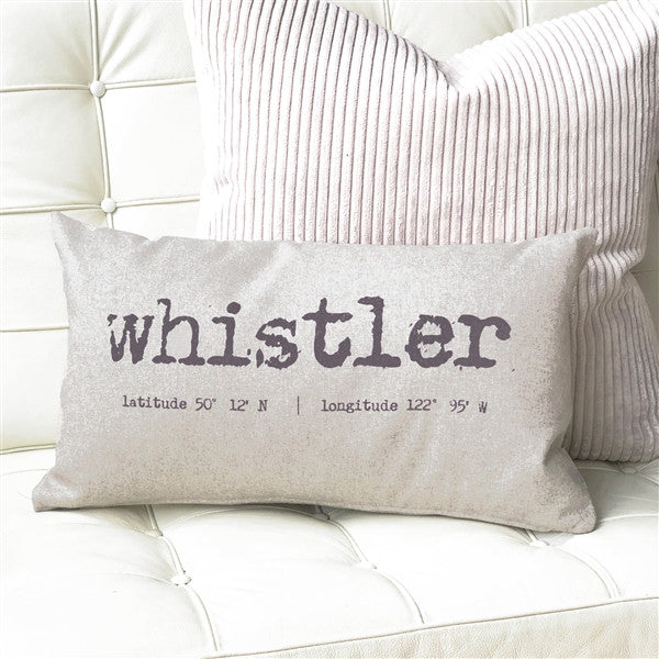 Whistler Gray Felt Coordinates Pillow 12x19, with Polyfill Insert