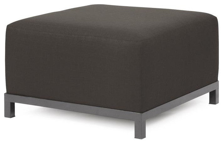 Seascape Axis Ottoman Slipcover, Charcoal