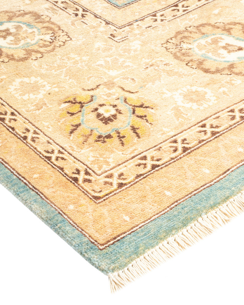 Eclectic, One-of-a-Kind Hand-Knotted Area Rug Light Blue, 8'0"x9'7"