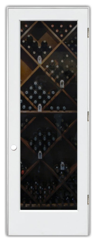 Wine Door - Grape Cluster Grape Ivy - Primed - 30" x 84" - Knob on Left -...