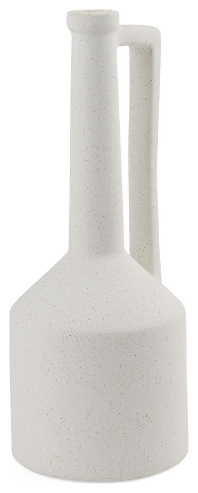 Burton Off-White Ceramic Jug Style Vase, 16"
