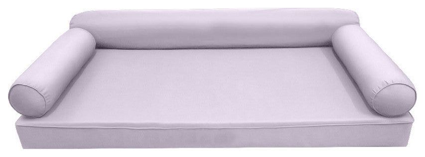 Style6 Twin-XL Pipe Trim Outdoor Mattress Bolster Slip Cover COMPLETE SET AD107