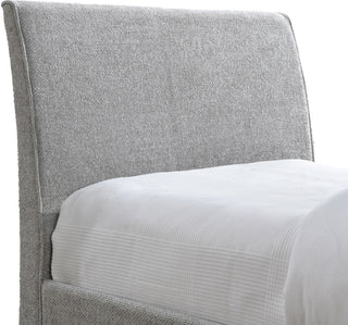 Myles Upholstered Trundle Bed, Gray, Twin, Chenille Fabric