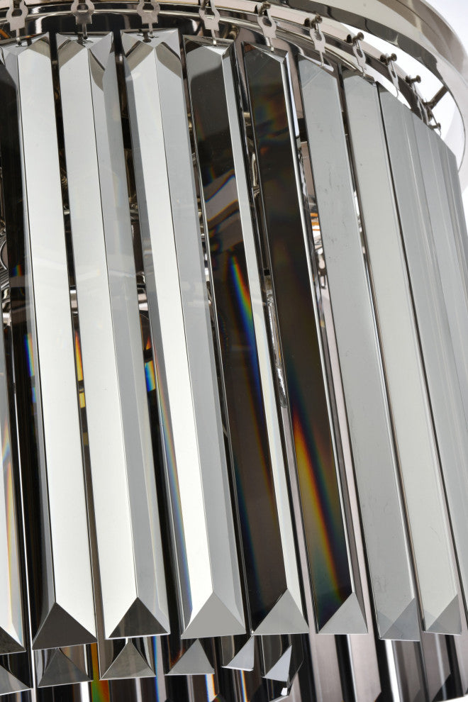 Elegant Lighting 1238F20-SS/RC Sydney 6 Light 20"W Flush Mount - Polished