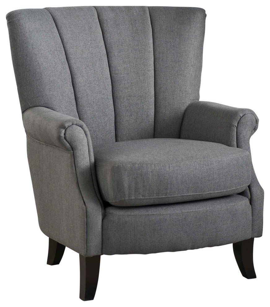 GDF Studio Ezra Classic Fabric Club Chair, Charcoal