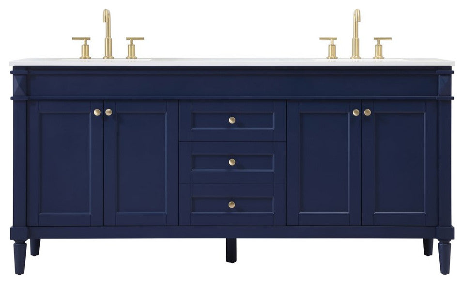 Home Living 21" Transitional Blue-Light Bathroom Vanity