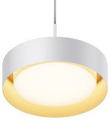 ET2 E51011 Echo 13"W LED Pendant - White / Gold
