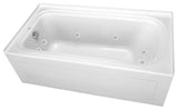 PROFLO PFW6042ALSK Plus A 60" x 42" Alcove 8 Jet Whirlpool Bath - White