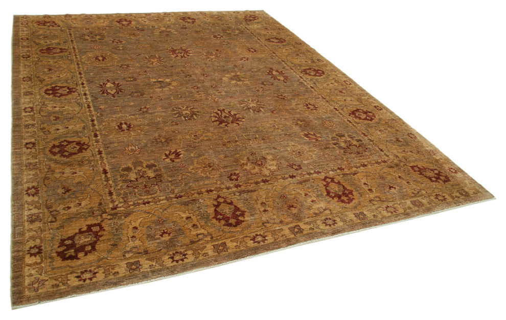Rug N Carpet - Handmade Oriental 8' 0" x 10' 6" Wool Oushak Area Rug