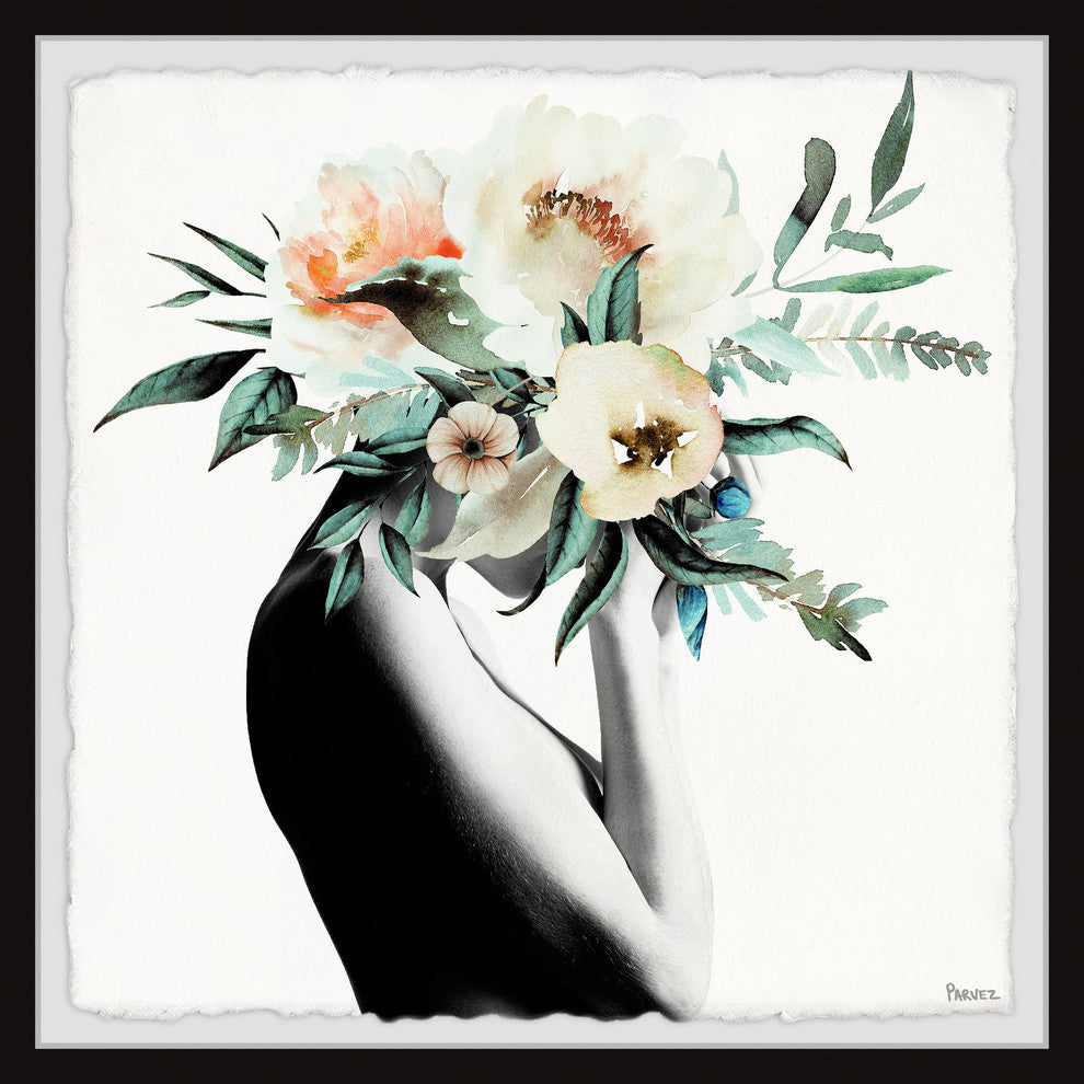 "Mysterious Bloom" Framed Painting Print, 32"x32"