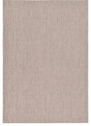 Unique Loom Beige Solid Outdoor 6' 0 x 9' 0 Area Rug