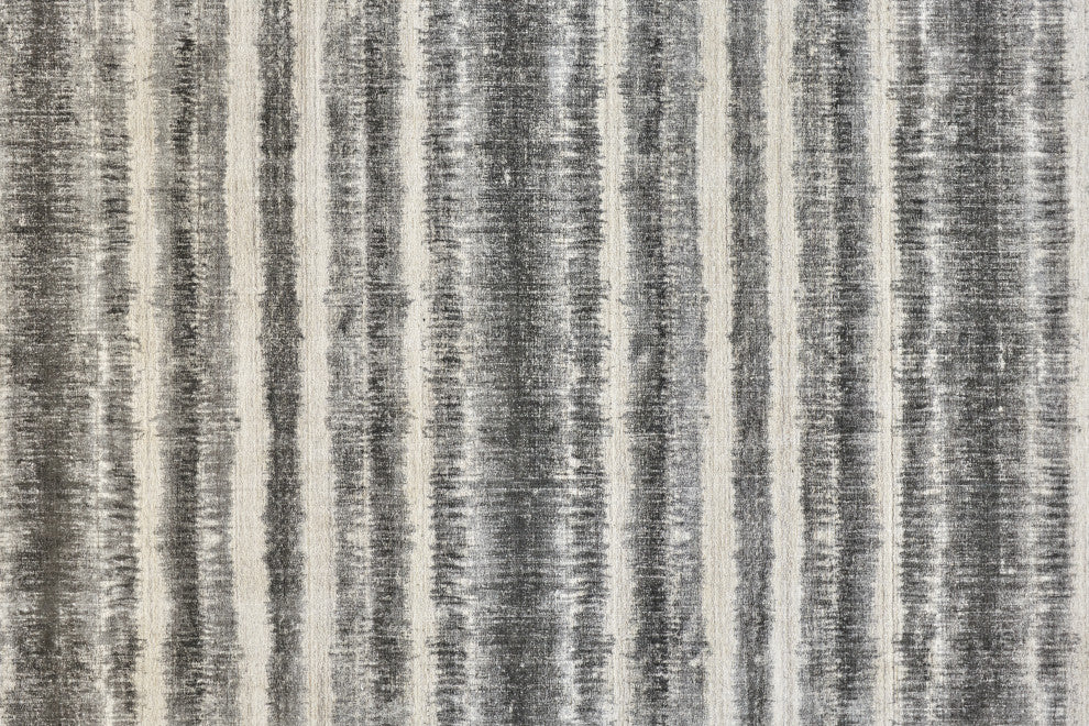Weave & Wander Malana Handwoven Graident Rug, Charcoal Gray, 10ft x 14ft Rug