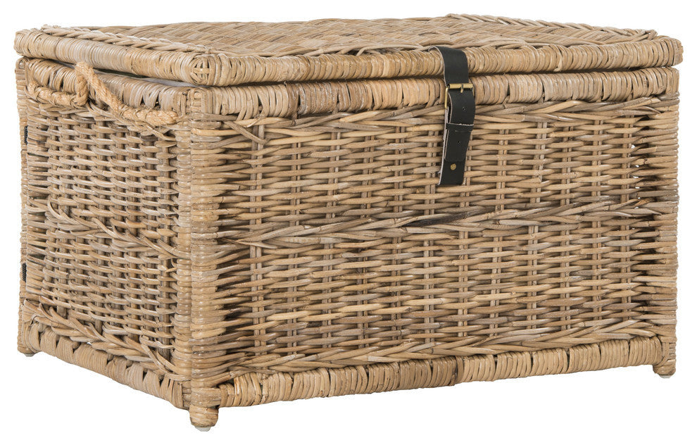 happimess Caden 30" Wicker Storage Trunk, Natural