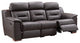 HomeRoots 90" X 41" X 41" Modern Brown Leather Reclining Sofa