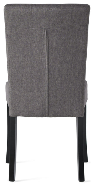 GDF Studio Nasima Brown Fabric Dining Chairs, Set of 2