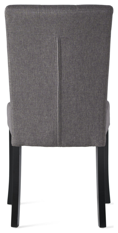 GDF Studio Nasima Brown Fabric Dining Chairs, Set of 2
