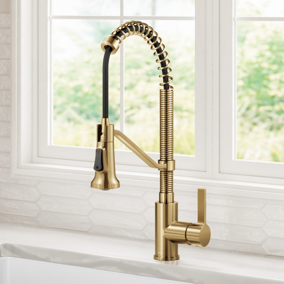 KRAUS Britt Commercial Style 2-Function 1-Handle Pull Down Kitchen Faucet BB